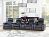 Cyrus Home Theater Upholstered Recliner Black - U&U Home Budget Furniture (Carteret, NJ)