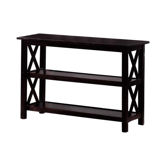 Rachelle Sofa Table with 2-shelf Deep Merlot - U&U Home Budget Furniture (Carteret, NJ)