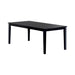 Louise Rectangular Dining Table with Extension Leaf Black - U&U Home Budget Furniture (Carteret, NJ)