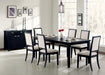 Louise Upholstered Dining Side Chairs Black and Cream (Set of 2) - U&U Home Budget Furniture (Carteret, NJ)