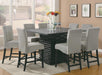 Stanton Upholstered Counter Height Chairs Grey and Black (Set of 2) - U&U Home Budget Furniture (Carteret, NJ)