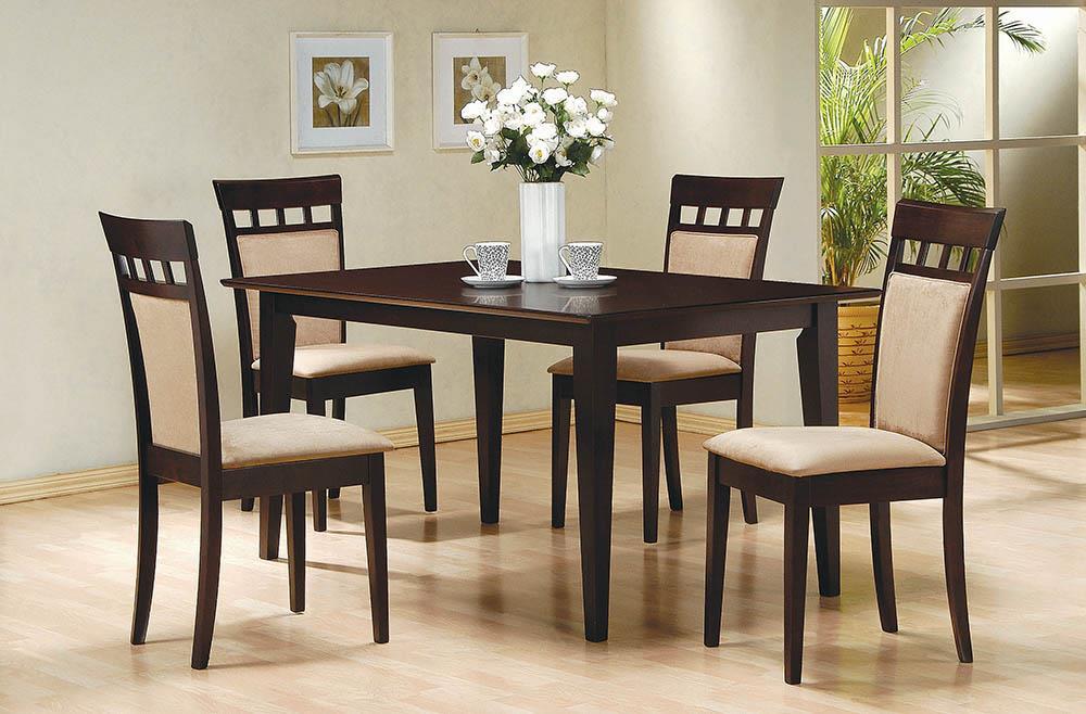 Gabriel Upholstered Side Chairs Cappuccino and Tan (Set of 2) - U&U Home Budget Furniture (Carteret, NJ)