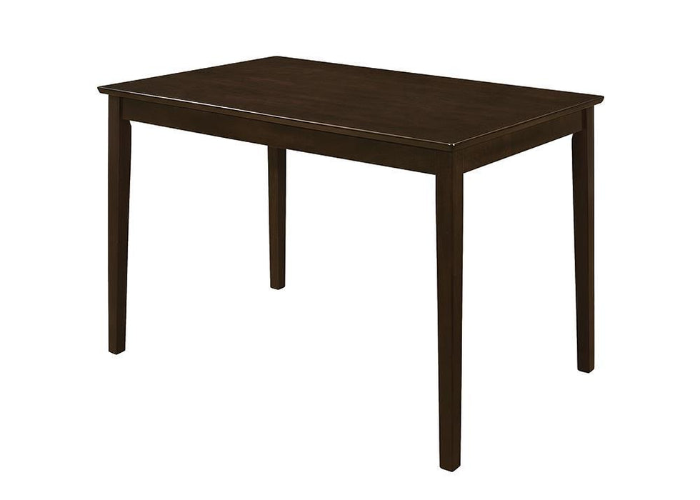 Guillen 5-piece Dining Set with Bench Cappuccino and Dark Brown - U&U Home Budget Furniture (Carteret, NJ)