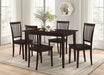 Gomez 5-piece Rectangular Dining Table Set Cappuccino - U&U Home Budget Furniture (Carteret, NJ)