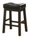 Donald Upholstered Counter Height Stools Black and Cappuccino (Set of 2) - U&U Home Budget Furniture (Carteret, NJ)