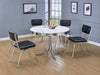 Retro Open Back Side Chairs Black and Chrome (Set of 2) - U&U Home Budget Furniture (Carteret, NJ)