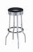 Theodore Upholstered Top Bar Stools Black and Chrome (Set of 2) - U&U Home Budget Furniture (Carteret, NJ)