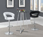 Barraza 29" Adjustable Height Bar Stool White and Chrome - U&U Home Budget Furniture (Carteret, NJ)