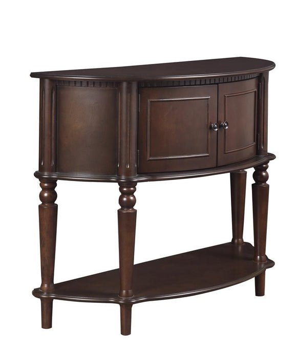 Brenda Console Table with Curved Front Brown - U&U Home Budget Furniture (Carteret, NJ)