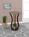 Elton Round Marble Top Accent Table Brown - U&U Home Budget Furniture (Carteret, NJ)
