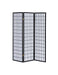 Carrie 3-panel Folding Screen Black and White - U&U Home Budget Furniture (Carteret, NJ)
