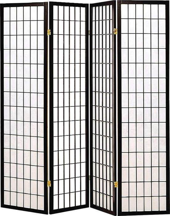 Roberto 4-panel Folding Screen Black and White - U&U Home Budget Furniture (Carteret, NJ)