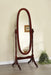 Foyet Oval Cheval Mirror Merlot - U&U Home Budget Furniture (Carteret, NJ)