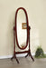 Foyet Oval Cheval Mirror Merlot - U&U Home Budget Furniture (Carteret, NJ)