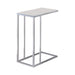 Stella Glass Top Accent Table Chrome and White - U&U Home Budget Furniture (Carteret, NJ)