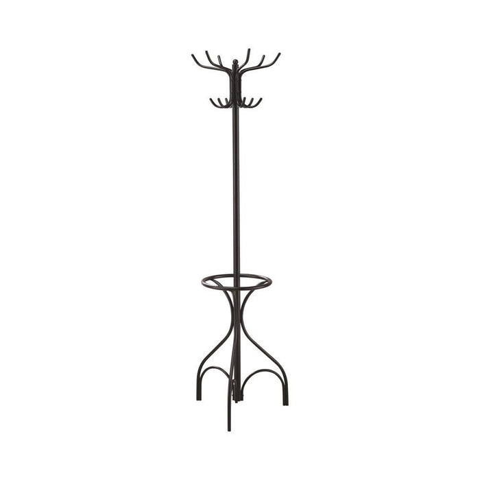 Kiefer Coat Rack with 12 Hooks Black - U&U Home Budget Furniture (Carteret, NJ)