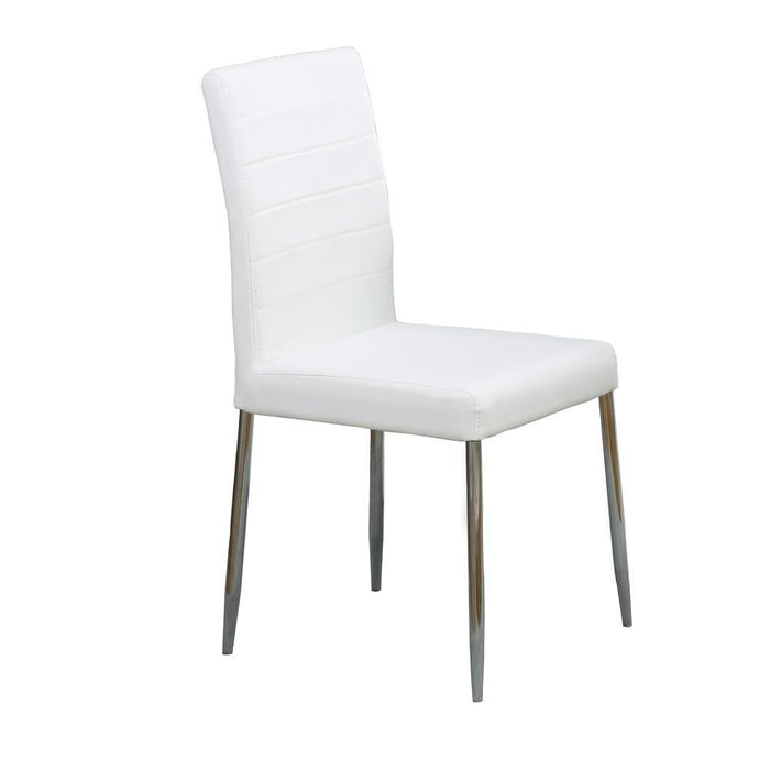 Maston Upholstered Dining Chairs White (Set of 4) - U&U Home Budget Furniture (Carteret, NJ)
