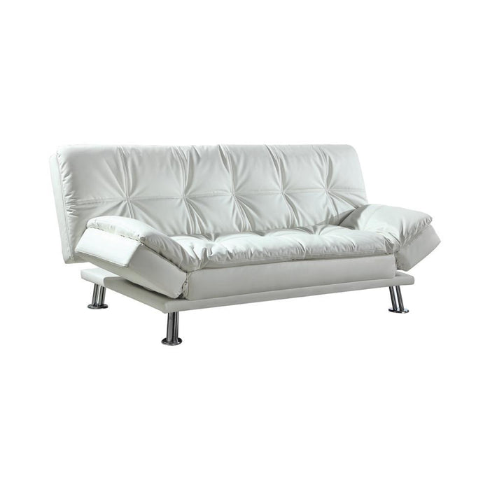 Dilleston Tufted Back Upholstered Sofa Bed Grey - U&U Home Budget Furniture (Carteret, NJ)