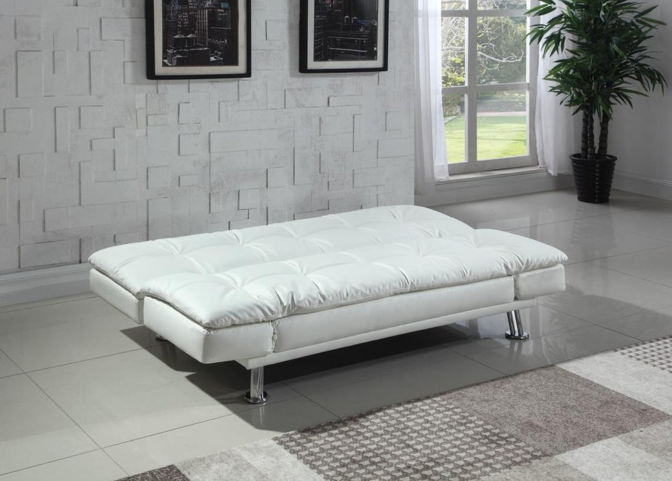 Dilleston Tufted Back Upholstered Sofa Bed Grey - U&U Home Budget Furniture (Carteret, NJ)