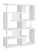 Hoover 5-tier Bookcase White and Chrome - U&U Home Budget Furniture (Carteret, NJ)