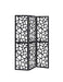 Nailan 3-panel Open Mosaic Pattern Room Divider Black - U&U Home Budget Furniture (Carteret, NJ)