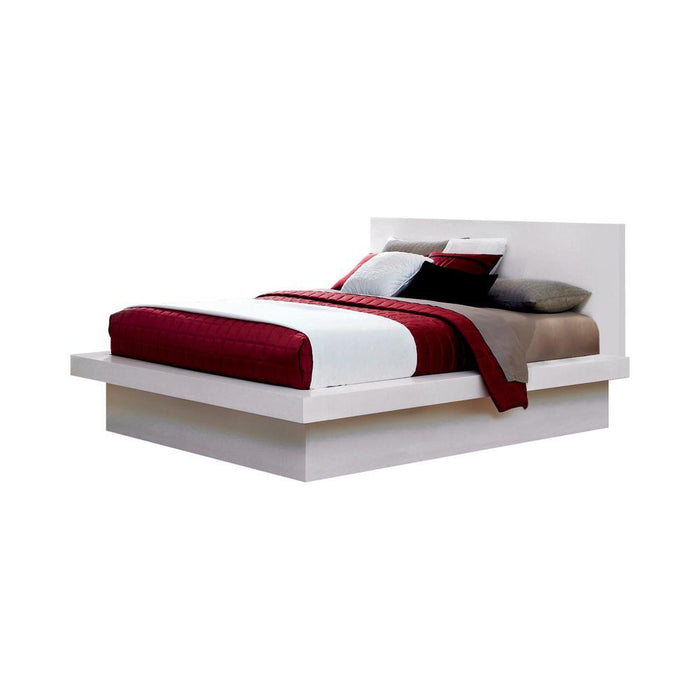Jessica California King, E.king, & Queen Bed with Storage Headboard Cappuccino - U&U Home Budget Furniture (Carteret, NJ)