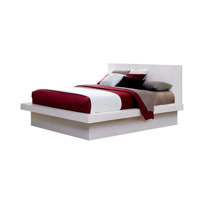 Jessica California King, E.king, & Queen Bed with Storage Headboard Cappuccino - U&U Home Budget Furniture (Carteret, NJ)