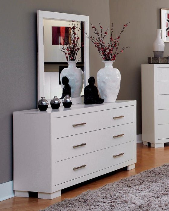 Jessica 6-drawer Dresser White - U&U Home Budget Furniture (Carteret, NJ)