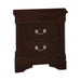 Louis Philippe 2-drawer Nightstand Cappuccino - U&U Home Budget Furniture (Carteret, NJ)