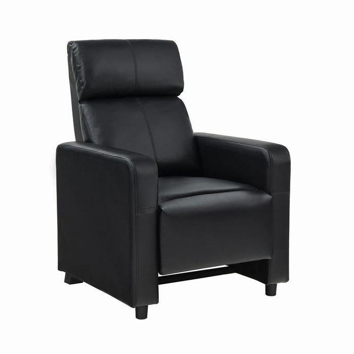 Toohey Home Theater Push Back Recliner Black - U&U Home Budget Furniture (Carteret, NJ)