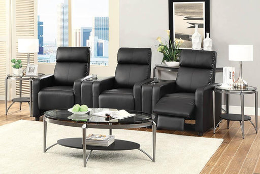 Toohey Home Theater Black Console - U&U Home Budget Furniture (Carteret, NJ)