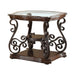 Laney End Table Deep Merlot and Clear - U&U Home Budget Furniture (Carteret, NJ)
