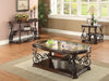 Laney Sofa Table Deep Merlot and Clear - U&U Home Budget Furniture (Carteret, NJ)