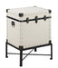 Nancy Accent Cabinet with Nailhead Trim White - U&U Home Budget Furniture (Carteret, NJ)
