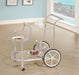 Sarandon 3-tier Serving Cart Chrome and Clear - U&U Home Budget Furniture (Carteret, NJ)