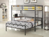 Fisher Twin Workstation Loft Bed Gunmetal - U&U Home Budget Furniture (Carteret, NJ)