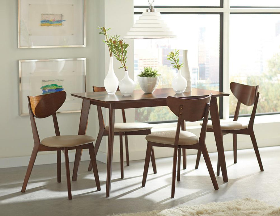Kersey Dining Table with Angled Legs Chestnut - U&U Home Budget Furniture (Carteret, NJ)