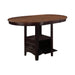 Lavon Oval Counter Height Table Light Chestnut and Espresso - U&U Home Budget Furniture (Carteret, NJ)