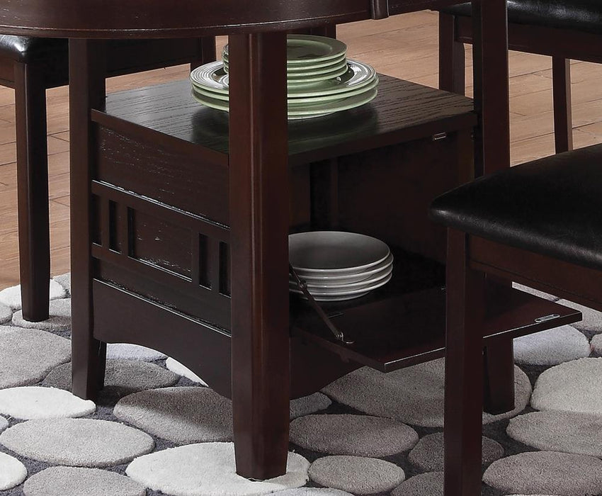 Lavon Dining Table with Storage Espresso - U&U Home Budget Furniture (Carteret, NJ)