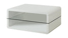 Elana Rectangle 2-shelf Coffee Table Glossy White - U&U Home Budget Furniture (Carteret, NJ)