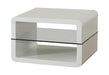 Elana Square 2-shelf End Table Glossy White - U&U Home Budget Furniture (Carteret, NJ)