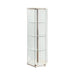 Traditional Glass Hexagon Curio Cabinet - U&U Home Budget Furniture (Carteret, NJ)