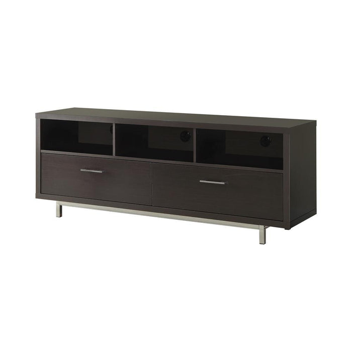 Casey 2-drawer Rectangular TV Console Cappuccino - U&U Home Budget Furniture (Carteret, NJ)