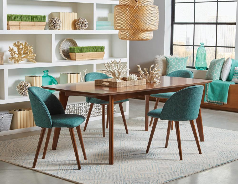 Malone Rectangular Dining Table Dark Walnut - U&U Home Budget Furniture (Carteret, NJ)