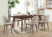 Malone Rectangular Dining Table Dark Walnut - U&U Home Budget Furniture (Carteret, NJ)