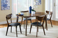 Jedda Upholstered Dining Chairs Dark Walnut and Black (Set of 2) - U&U Home Budget Furniture (Carteret, NJ)