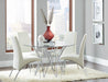 Bishop Upholstered Side Chairs White and Chrome (Set of 2) - U&U Home Budget Furniture (Carteret, NJ)