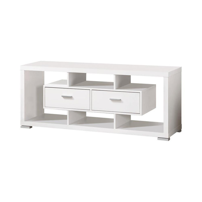 Darien 2-drawer Rectangular TV Console White - U&U Home Budget Furniture (Carteret, NJ)