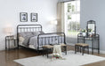 Livingston California King, E.King, & Queen Panel Metal Bed Dark Bronze - U&U Home Budget Furniture (Carteret, NJ)