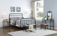 Livingston California King, E.King, & Queen Panel Metal Bed Dark Bronze - U&U Home Budget Furniture (Carteret, NJ)
